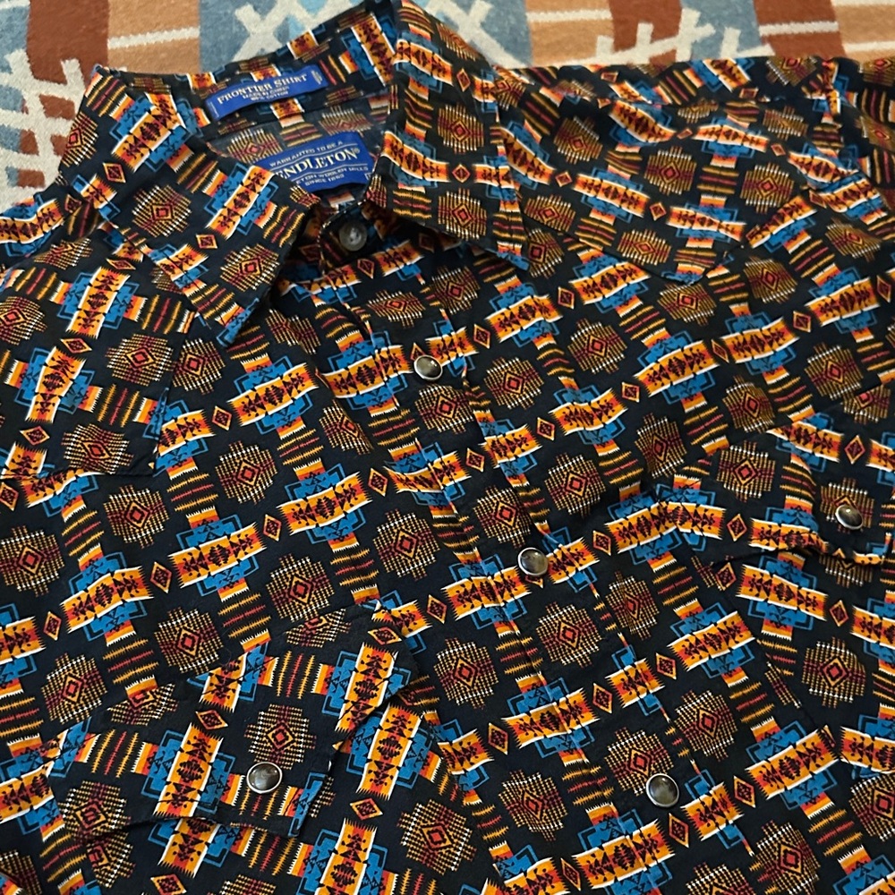 Pendleton Men's Multicolor Geometric Button Down … - image 3